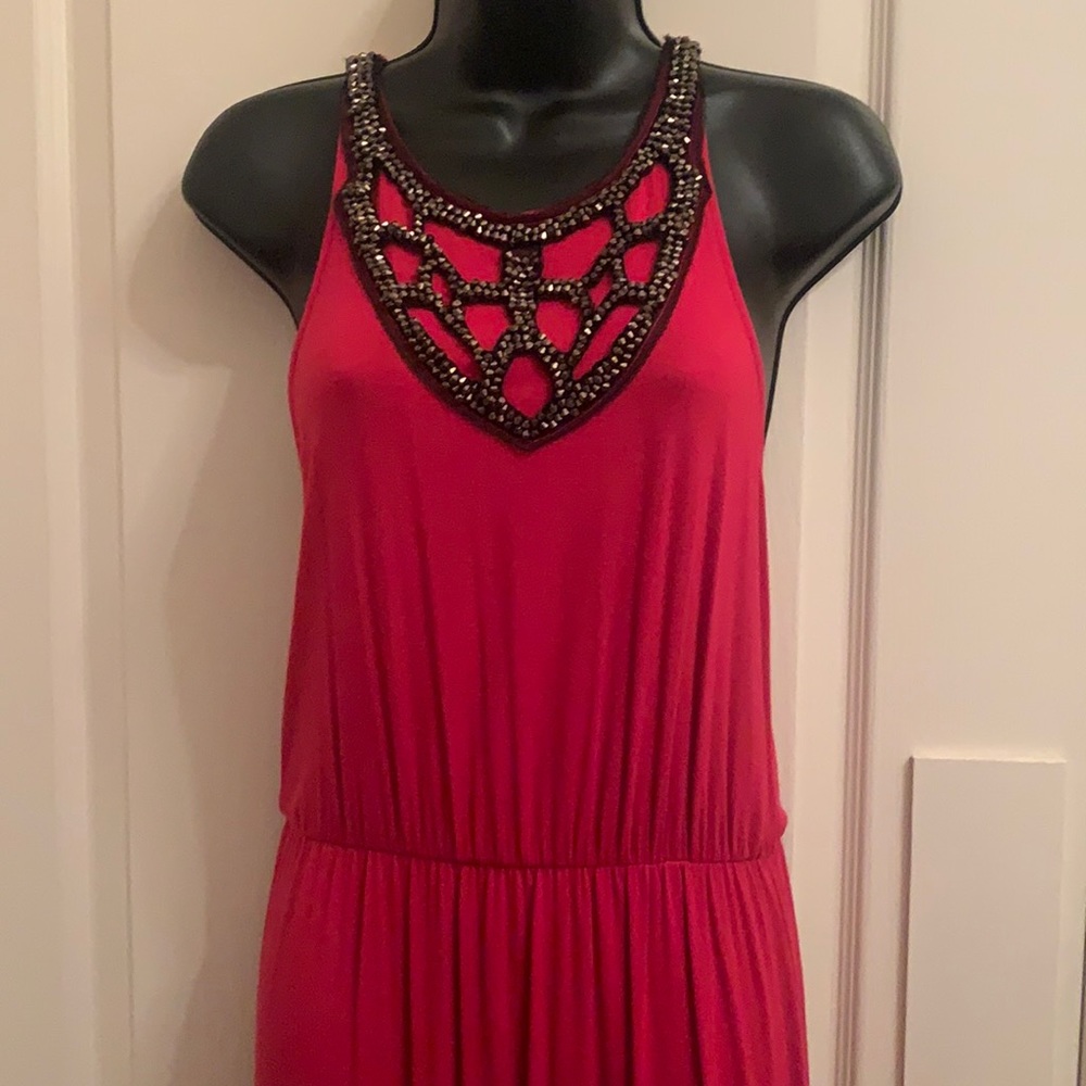 Michael Stars jewel detailed cotton maxi dress